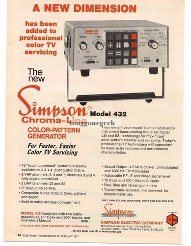 1977 simpson model 432 - simpson,